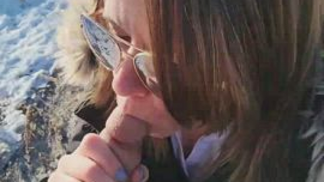 it was cold but he still wanted a bj...