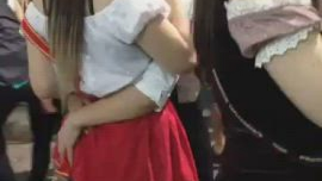 They can't take their hands off each other