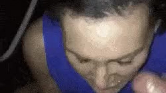 Letting two dudes jerk off on her at a party