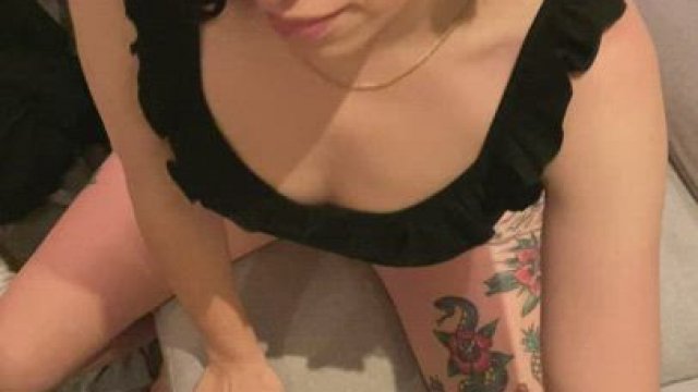 I let him use my mouth while I watch my favourite new series