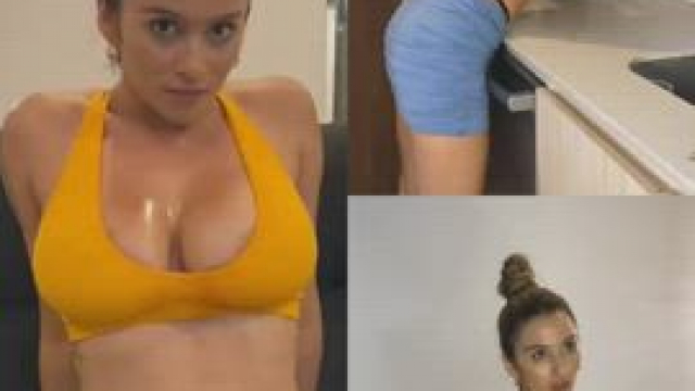 Yellow bikini top bouncing