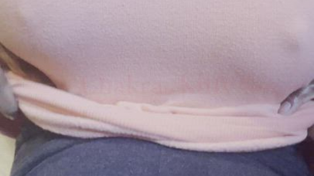 Poking through my favorite thick sweater