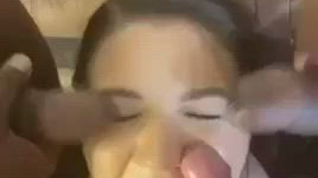 Fucked from behind, from the front, upside down and sideways! Facials and creamp