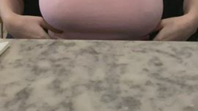 I was dared to get my tits out at my favourite restaurant [GIF]