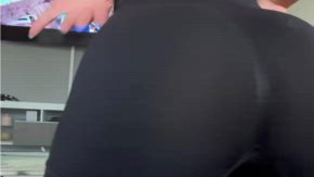 POV: found you at the gym and brought you back home, stripping off my yoga short