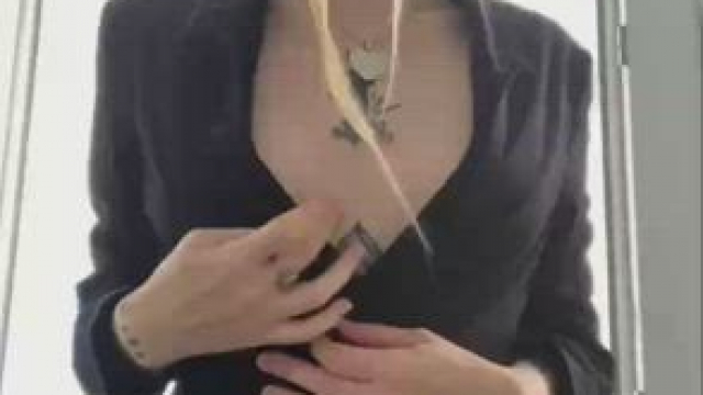 play with my tiny tits before I go to college