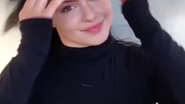 Ariel Winter showing off her big bra-less pierced tits