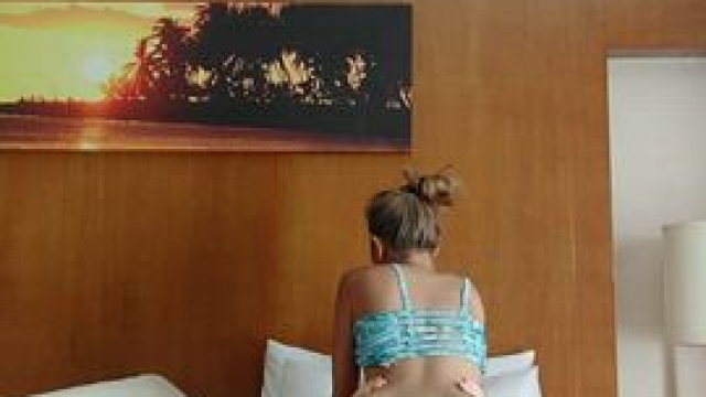 Tiny Filipina riding the dick very well