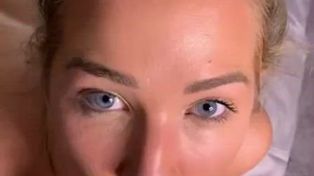 She sucks his load out then swallows cum