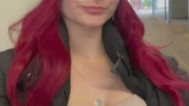 I just couldn't resist showing my tits… I hope nobody saw me haha