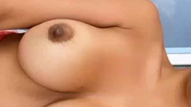 flashing my tits on the resorts balcony! hopefully the neighbors got to see