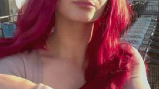 Was shopping again today, wanted to show you my tits quickly before shopping hah