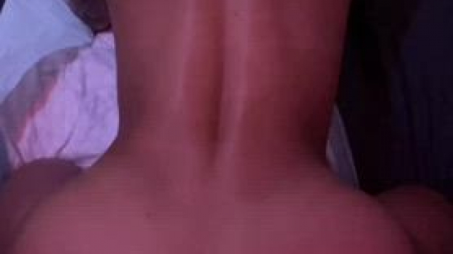 Stroking with her ass