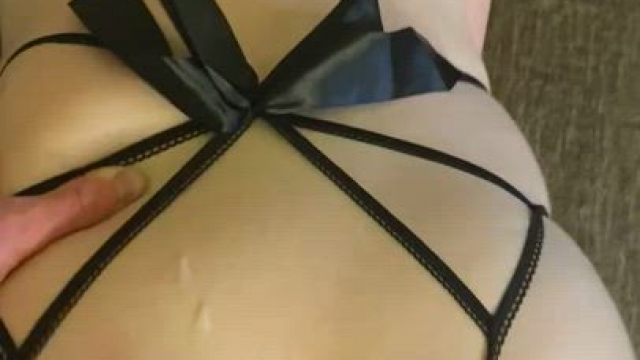 Fucked to orgasm with his cum on my ass