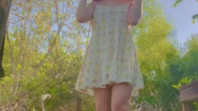 [OC] [GIF] Took everything off in the public park! Hope this made your day a lit