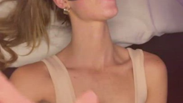 This bunny baby just wants to nibble on you're load after the shot of hot cum hi