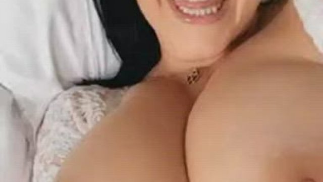 Shaking those huge melons