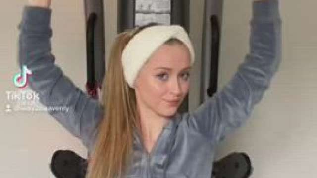 Cannot stop showing my tits off, even at the gym :D