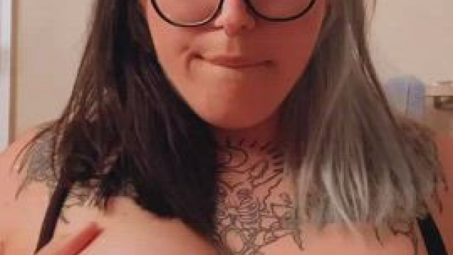 Snuck away from company to flash my titties