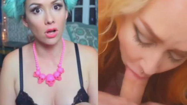 No... that... that can't be me! I can't become a bimbo! I'd never suck dick on c