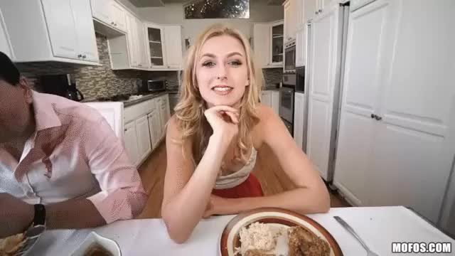 [/r/NSFW_5seconds] Dinner time is fun when your stepsisters use you as their dildo