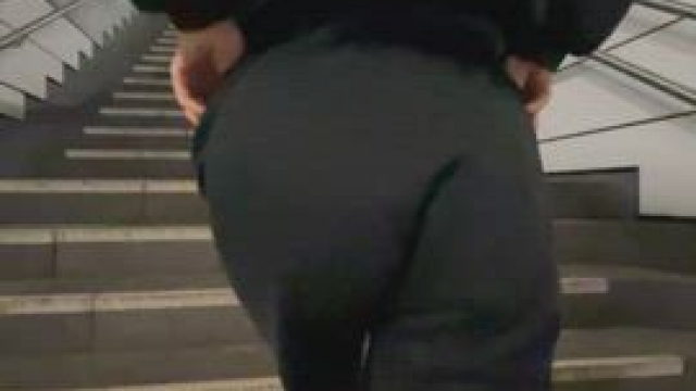Got too horny at the station... had to pull my pants down and flash my big juicy