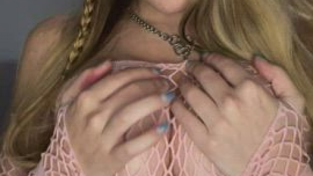 Do you like the way my nipples poke through my fishnet top?