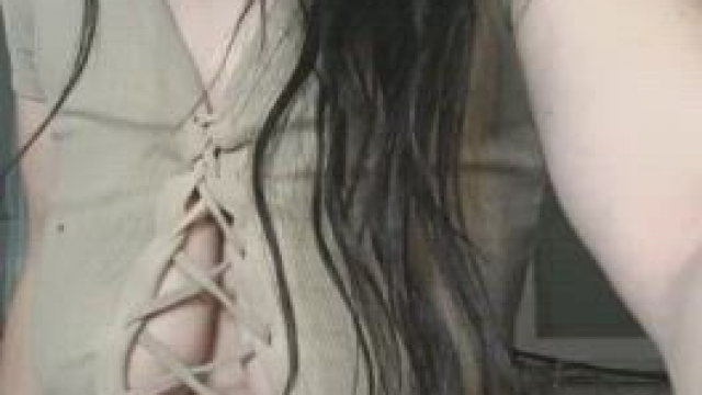 Bouncing my boobs to get rid of the stress