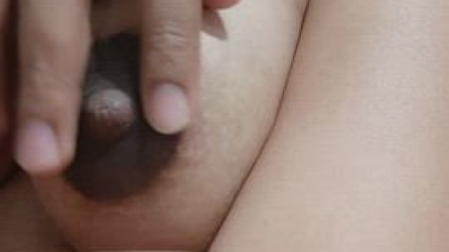 I wonder how many would have fantasized playing with my boobs like this [F]