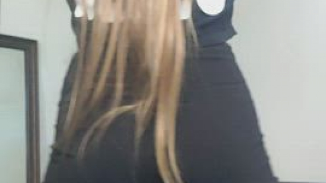 I hope you don't mind me stretching with my ass in your face!