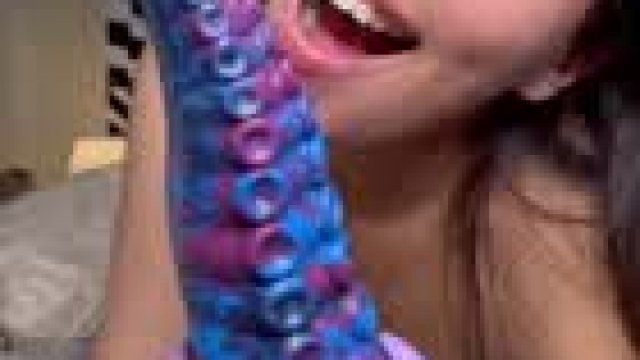 Little latina playing my toys