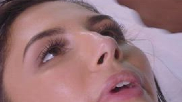 White present on her face