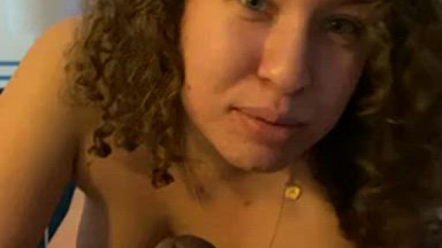 Talking about all the guys she drilled as she sucks penis