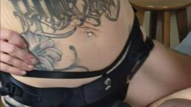 I punished my husbands hole with our new dildo