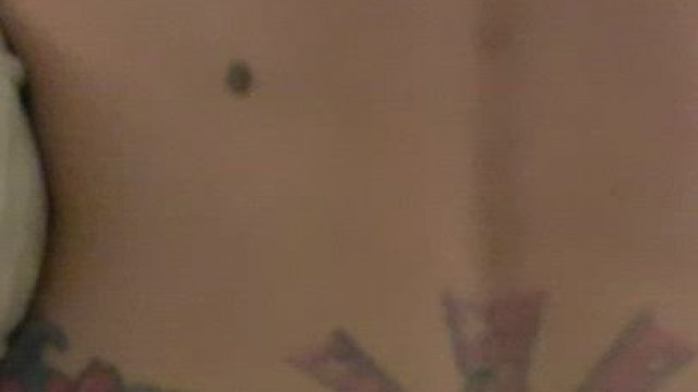 Gagging on my husbands friend while he takes me from behind. Completely stuffed 