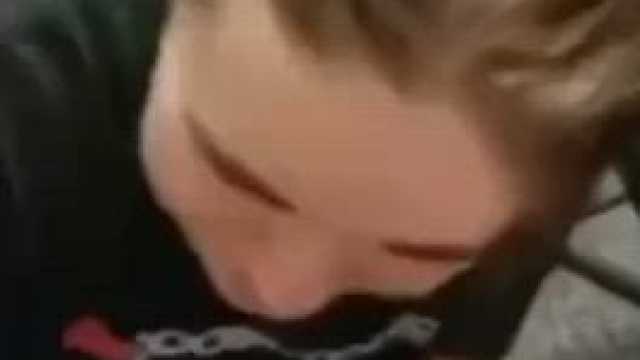 She tried to get away but he had a lock on her head!