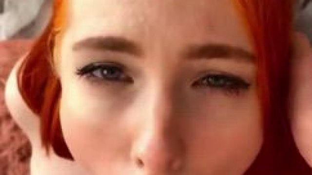 Beautiful redhead milks him