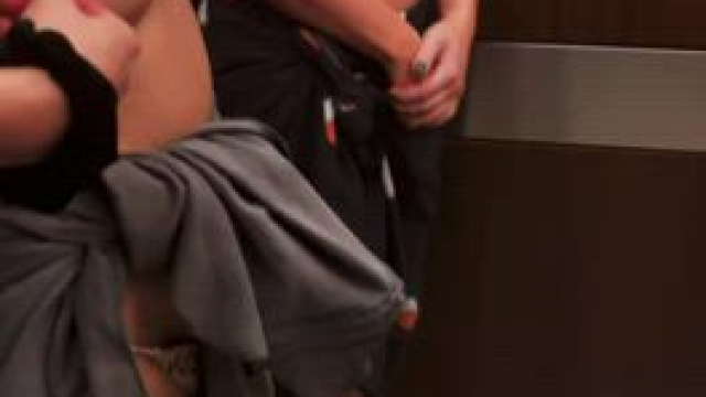 Do you like our quicky titties on the elevator? [gif]