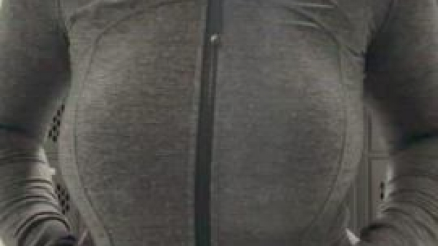 I wonder if anyone will see me flashing my H cups here at the gym today