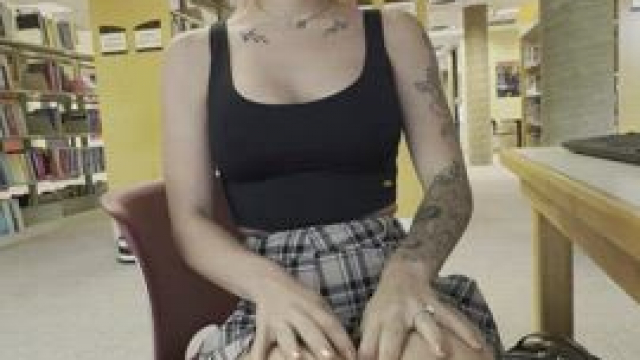 Risky flash in the library :P