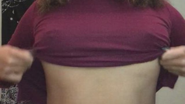 stripping my sweater off after a long day