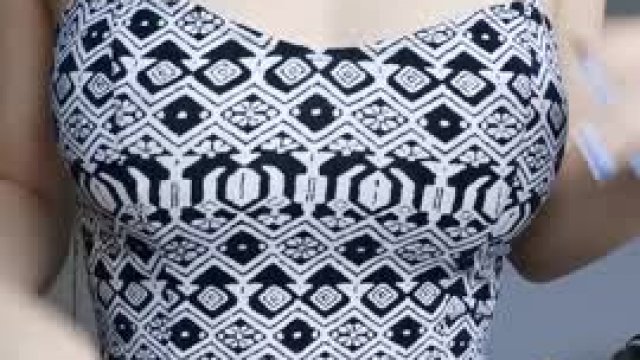 This top is camouflage for my boobs - you can only see how big they are when I t