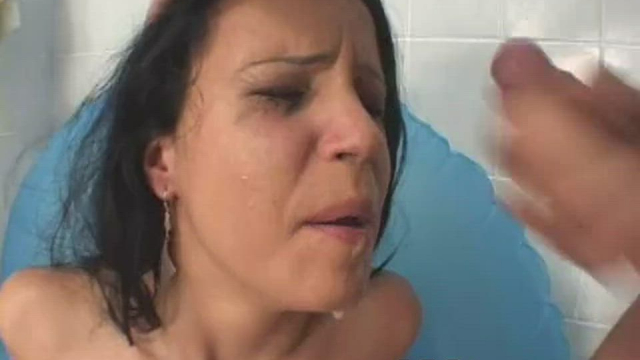 Laura Lion gets a shot in the eye