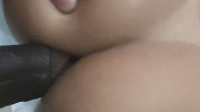 Trying to Take a Big Dick in her Ass for the First Time