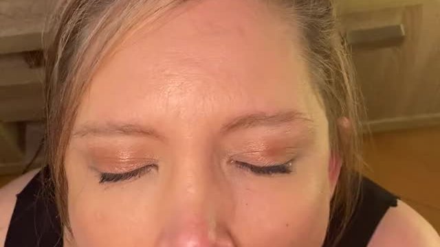 I love taking cum on my face even if it isn’t hubby’s 