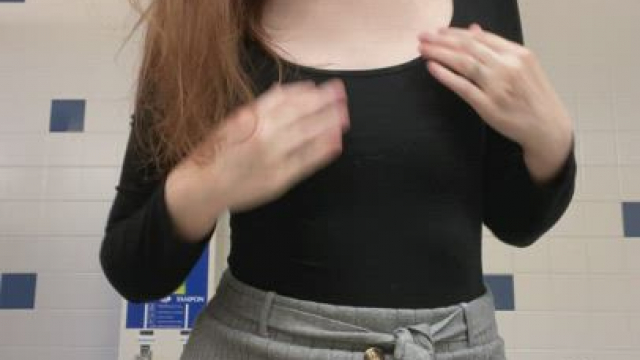 Well…she definitely caught me flashing my boobs [gif]