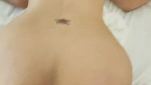 Sucking my bull before round 2 while hubby takes me sloppy second from behind. S