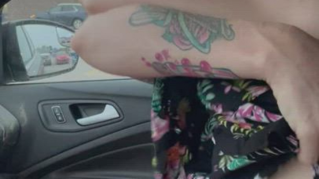 Made eye contact with the guy in the red SUV