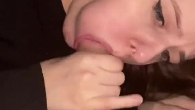 Young girl does eye contact ball draining