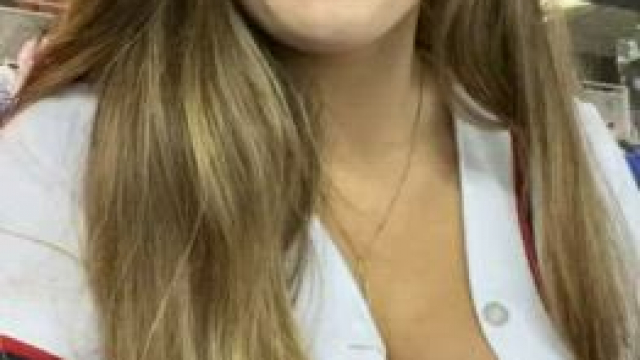 Flashing boobs during a baseball game